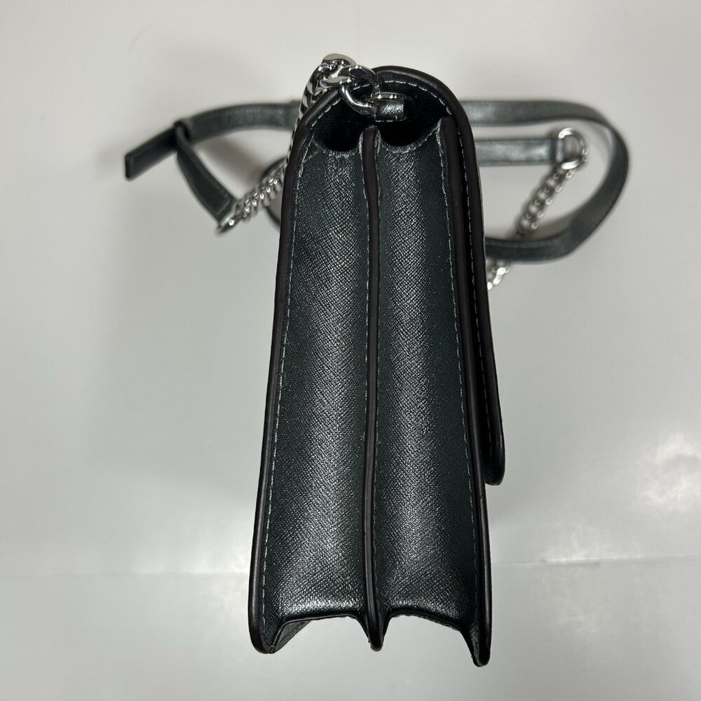 MICHAEL Michael Kors Womens Large Gusset Crossbody Light Pewter Silver Metallic - Picture 5 of 11